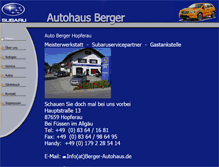 Tablet Screenshot of berger-autohaus.de